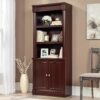 Sauder Palladia Book Shelf, Bookshelf with Storage, Library Bookcase with Doors and Adjustable Shelves, in Select Cherry finish Sauder Palladia Book Shelf, Bookshelf with Storage, Library Bookcase with Doors and Adjustable Shelves, in Select Cherry finish