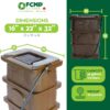 FCMP Outdoor Slim Line Design 45-Gallon Wood Grain Outdoor Home Rain Water Catcher Barrel Flat Back Container with Spigots and Mesh Screen, Brown | Wood Grain Design - Outdoor Home Rainwater Catcher Flat Back Container with Spigots and Mesh Screen