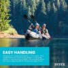 INTEX Dakota K2 Inflatable Kayak 2-Person Portable Set with Paddles & Pump | 68310VM - Sit-on Tandem Kayak with Interchangeable Skegs and Two Dry Bags for Gear, 10ft 3in x 3ft