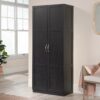 Sauder Tall Storage Cabinet, Black, 4 Adjustable Shelves, Multi-Room Use Sauder Tall Storage Cabinet, Black, 4 Adjustable Shelves, Multi-Room Use