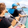 INTEX Dakota K2 Inflatable Kayak 2-Person Portable Set with Paddles & Pump | 68310VM - Sit-on Tandem Kayak with Interchangeable Skegs and Two Dry Bags for Gear, 10ft 3in x 3ft