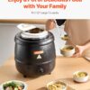 VEVOR Electric Soup Warmer, 10QT Commercial Soup Kettle with 304 Stainless Steel Detachable Insert Pot, 95~176°F Adjustable Temperature, Soup Station for Restaurant and Big Family, Black