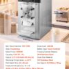 VEVOR Commercial Hard Ice Cream Machine, 2000W 3.17-5.28 Gal/Hour, Countertop Gelato Hard Serve Ice Cream Maker with 6L 304 Stainless Steel Cylinder, Auto Clean LED Panel for Snack Bar Restaurants