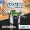 Farberware Millennium Stainless Steel Pots and Pans Set, 10-Piece, Silver | Stainless steel pot set, induction cookware set, dishwasher safe, everyday pots and pans set