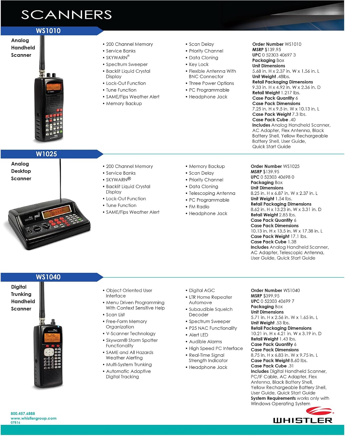 Whistler WS1040 Handheld Digital Scanner – P25 Phase I, Trunking, Same Weather Alerts, Multi-System Support, Programmable, PC Interface, LED & Audio Alert Whistler WS1040 Handheld Digital Scanner – P25 Phase I, Trunking, Same Weather Alerts, Multi-System Support, Programmable, PC Interface, LED & Audio Alert - Image 6