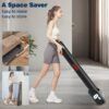 Walking Pad Treadmill 12% Auto Incline, Under Desk Treadmill | 450 lb capacity, 9-level auto incline to 12%, smart APP + Bluetooth speaker, compact treadmills for home, RGB Display.