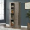 Sauder Select 71" Storage Cabinet, Pantry Cabinet Kitchen Storage with Adjustable Shelves, Bathroom Storage Cabinet, in Silver Sycamore