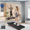 Walking Pad Treadmill 12% Auto Incline, Under Desk Treadmill | 450 lb capacity, 9-level auto incline to 12%, smart APP + Bluetooth speaker, compact treadmills for home, RGB Display.