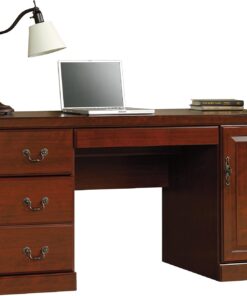 Sauder 404944 Heritage Hill Computer Credenza, Classic Cherry Finish, L: 59.25" x W: 20.47" x H: 30.24"