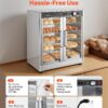 VEVOR Electric Hot Box Food Warmer, 5-Tier Commercial Warming Cabinet with Water Tray, Double-Door and Adjustable Shelves, Stainless Steel Food Warmer Cabinet, for Restaurant, Kitchen, Pizza, Chicken