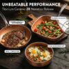 GOTHAM STEEL HAMMERED 20 Pc Pots and Pans Set Non Stick Ceramic Cookware | Deep Frying Pan & Bakeware Set Included, Non Toxic PFOA/PFOS Free, Induction Compatible, Oven & Dishwasher Safe, Copper GOTHAM STEEL HAMMERED 20 Pc Pots and Pans Set Non Stick Ceramic Cookware | Deep Frying Pan & Bakeware Set Included, Non Toxic PFOA/PFOS Free, Induction Compatible, Oven & Dishwasher Safe, Copper