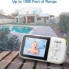 VTech Baby Monitor No WiFi with 2 Cameras – 19-Hour Battery, Patrol Mode for Twins & Two Rooms, 1000ft Range, Auto Night Vision, Two-Way Talk, Temperature Sensor | VM819-2