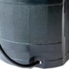 FCMP Outdoor RC45 45-Gallon Rain Barrel, Flat-Back Gutter Downspout Collector, Black - Includes 3.5-ft Hose, Shut-Off Valve & Debris Screen for Garden Rainwater Harvesting | Slim-Line Design Water Storage Container with 3.5 Ft Hose, Shut-Off Valve & Debris Screen for Home, Garden, & Backyard