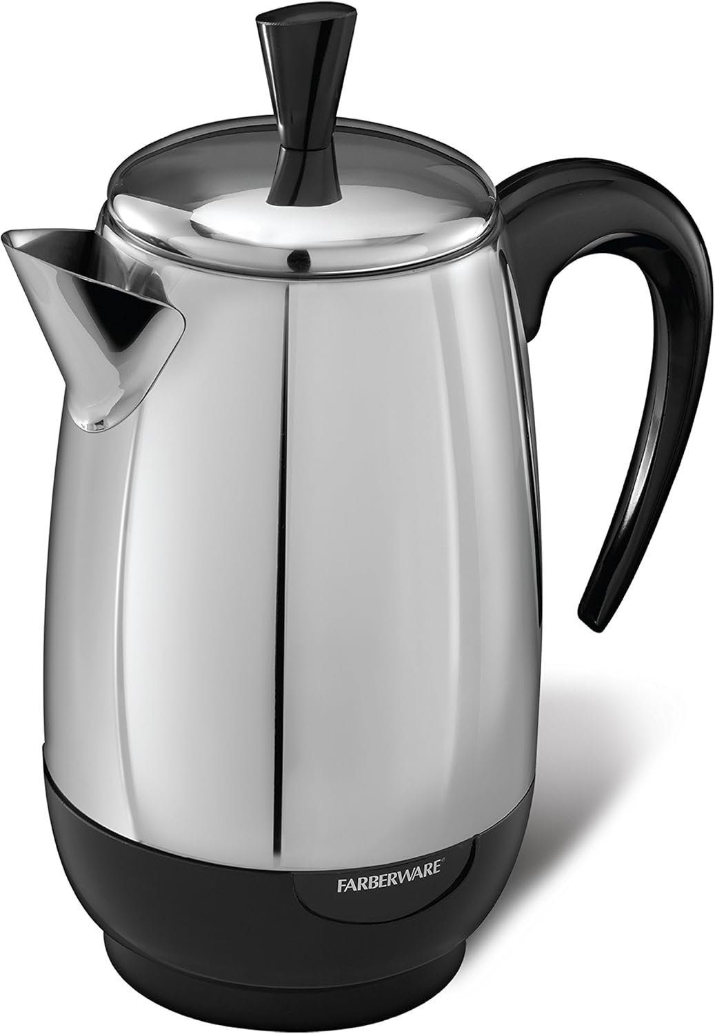 Farberware Electric Coffee Percolator, Stainless Steel Basket, Automatic Keep Warm, No-Drip Spout, 8 Cup Farberware Electric Coffee Percolator, Stainless Steel Basket, Automatic Keep Warm, No-Drip Spout, 8 Cup