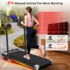 Walking Pad Treadmill with 8% Incline - Portable Home Tread Mills Quiet Machine Compact Fold up Indoor, 3.0HP Walk Running Pads with Handle Bar, Easy Assembly, Up to 350LBS Capacity Walking Pad Treadmill with 8% Incline - Portable Home Tread Mills Quiet Machine Compact Fold up Indoor, 3.0HP Walk Running Pads with Handle Bar, Easy Assembly, Up to 350LBS Capacity