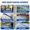 VEVOR Deep Well Submersible Pump 1 HP 115V/60Hz 37 GPM Flow 207 ft Head | for Industrial Irrigation & Home Use, 4" Stainless Steel Water Pump, with 33 ft Electric Cord, Copper Motor, IP68 Waterproof VEVOR Deep Well Submersible Pump 1 HP 115V/60Hz 37 GPM Flow 207 ft Head | for Industrial Irrigation & Home Use, 4" Stainless Steel Water Pump, with 33 ft Electric Cord, Copper Motor, IP68 Waterproof