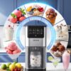 VEVOR Ice Cream Maker, 7-in-1 Frozen Treat Maker for Gelato, Sorbet, Milkshake, Frozen Yogurt & Lite Ice Cream, Homemade Ice-Cream Machine with One-Touch Mix-in + Respin for Smooth, Creamy Texture