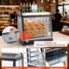 VEVOR 3-Tier Commercial Food Warmer Display, 1200W Food Display Warmer with LED Light, Top Storage and Adjustable Shelves, 86℉~185℉ Steam Heating, 75L for Hamburger, Pizza, Bread, Fried Chicken