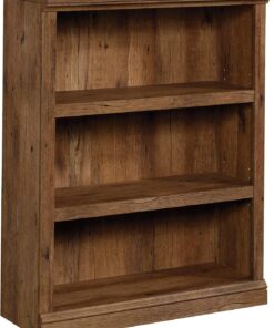 Sauder 3 Tier Book Shelf Wooden Bookcase Multipurpose Bookshelf for Home Office, Living Room, in Vintage Oak