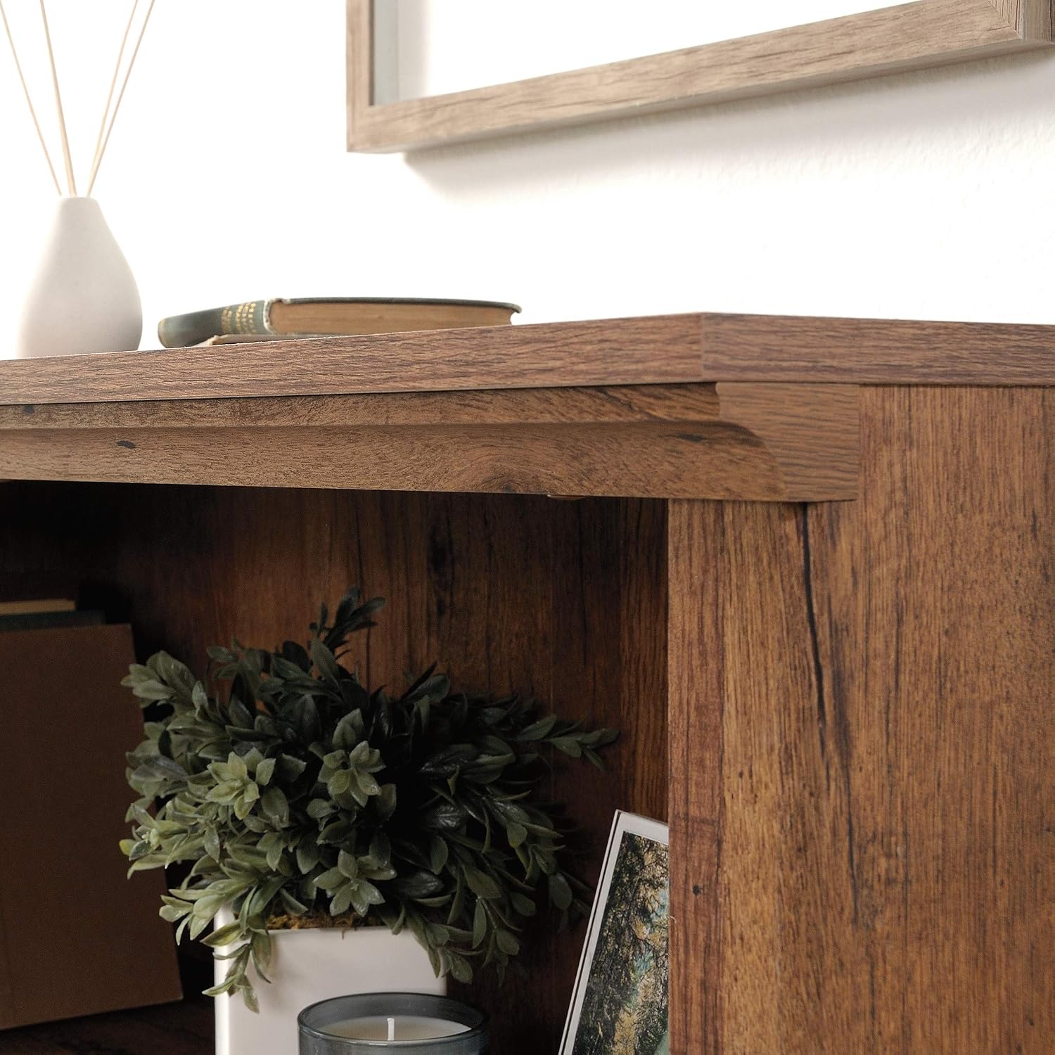 Sauder 3 Tier Book Shelf Wooden Bookcase Multipurpose Bookshelf for Home Office, Living Room, in Vintage Oak Sauder 3 Tier Book Shelf Wooden Bookcase Multipurpose Bookshelf for Home Office, Living Room, in Vintage Oak - Image 7