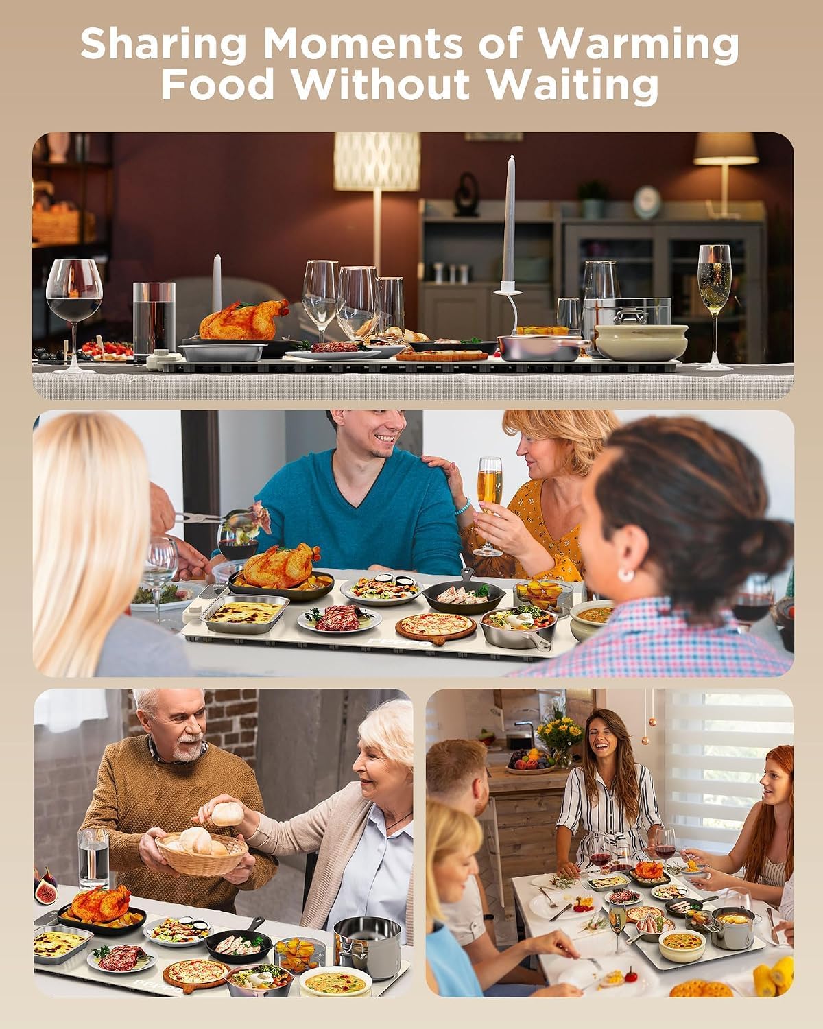 FEPPO Food Warming Mat, 35”x16” Electric Warming Trays for Buffets Party | Fast Full-Surface Heating Mat for Food with 19 Level Adjustable Temperature and 6 Hours Timer, Roll Up Food Warmer FEPPO Food Warming Mat, 35”x16” Electric Warming Trays for Buffets Party | Fast Full-Surface Heating Mat for Food with 19 Level Adjustable Temperature and 6 Hours Timer, Roll Up Food Warmer - Image 7