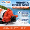 SEAFLO 33 Series 110V/115V AC Fresh Water Pump, 3.3 GPM 45 PSI Self-Priming Pressure Pump with Smart Pressure Switch, Automatic Demand Pump for RV, Caravan Marine Boat Industrial Use, 4-Year Warranty SEAFLO 33 Series 110V/115V AC Fresh Water Pump, 3.3 GPM 45 PSI Self-Priming Pressure Pump with Smart Pressure Switch, Automatic Demand Pump for RV, Caravan Marine Boat Industrial Use, 4-Year Warranty