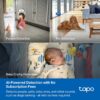 Tapo 4K Indoor Pan/Tilt Wired Security Camera, Baby Monitor, C260 | Person/Pet Detection, Facial Recognition, 360° AI Motion Tracking