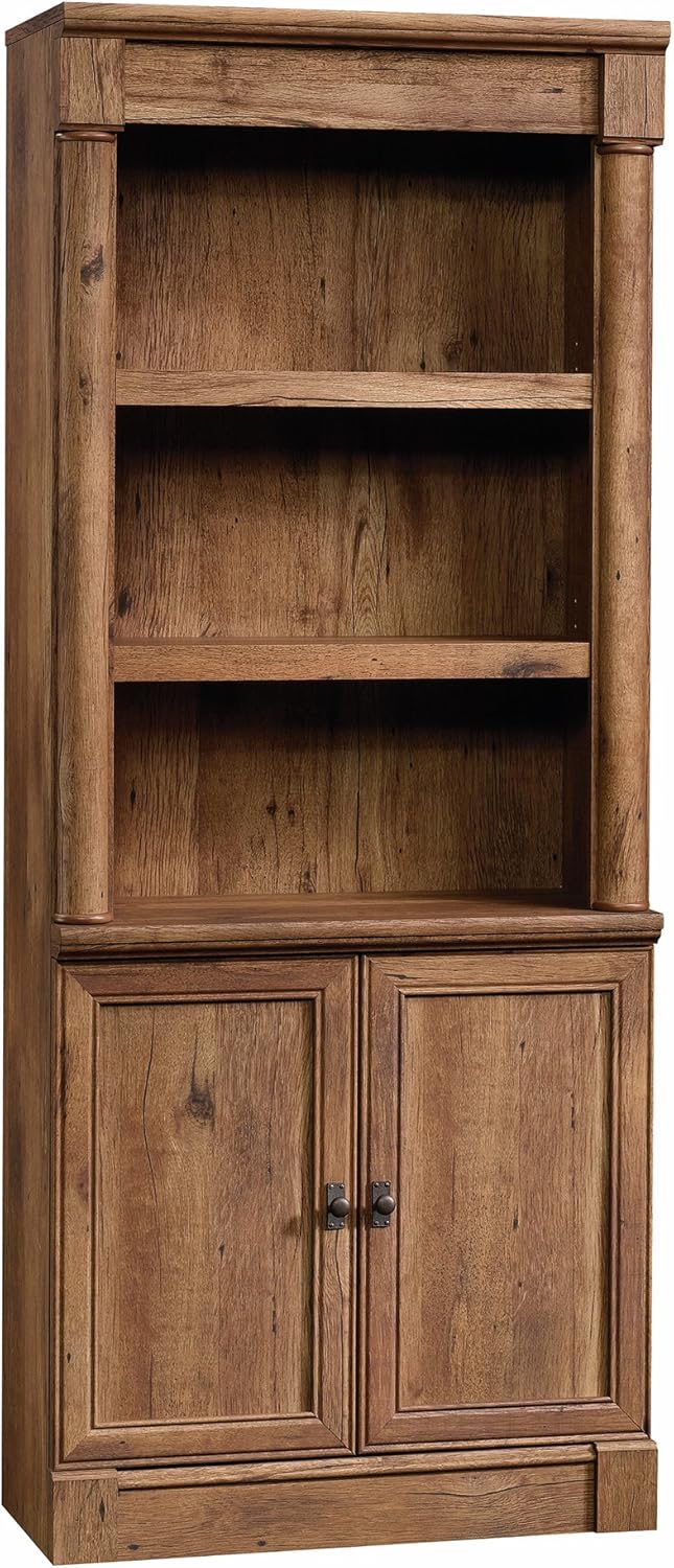 Sauder Palladia Bookcase with Doors, Multiroom Storage, Library Bookcase, Vintage Oak Finish Sauder Palladia Bookcase with Doors, Multiroom Storage, Library Bookcase, Vintage Oak Finish