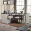 Sauder Palladia L Shaped Desk with Drawers, Office Desk with File Cabinet Storage, Cable Management, Keyboard Tray, in Glacier Oak Finish Sauder Palladia L Shaped Desk with Drawers, Office Desk with File Cabinet Storage, Cable Management, Keyboard Tray, in Glacier Oak Finish