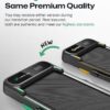 UREVO Strol 2E Smart 2-in-1 Folding Treadmill, Compact Walking Pad with Safety Handle, Plug and Play, Standing Desk Treadmill with Dual LED Display, Smart APP, Walking or Running for Home, Flaxen