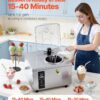 VEVOR Commercial Hard Ice Cream Machine, 500W 1.32 Gal/Hour, Gelato Hard Serve Ice Cream Maker with 2.8L 304 Stainless Steel Cylinder, Auto Clean LED Panel High Productivity for Snack Bar Restaurants