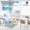 6000 BTU Window Air Conditioner w/Remote Control, Cools up to 250 Sq. Ft | 3 Cooling & Fan Speeds Window AC Units, Quiet Operation, LED Digital Display, Easy Installation, Ideal for Bedroom Office