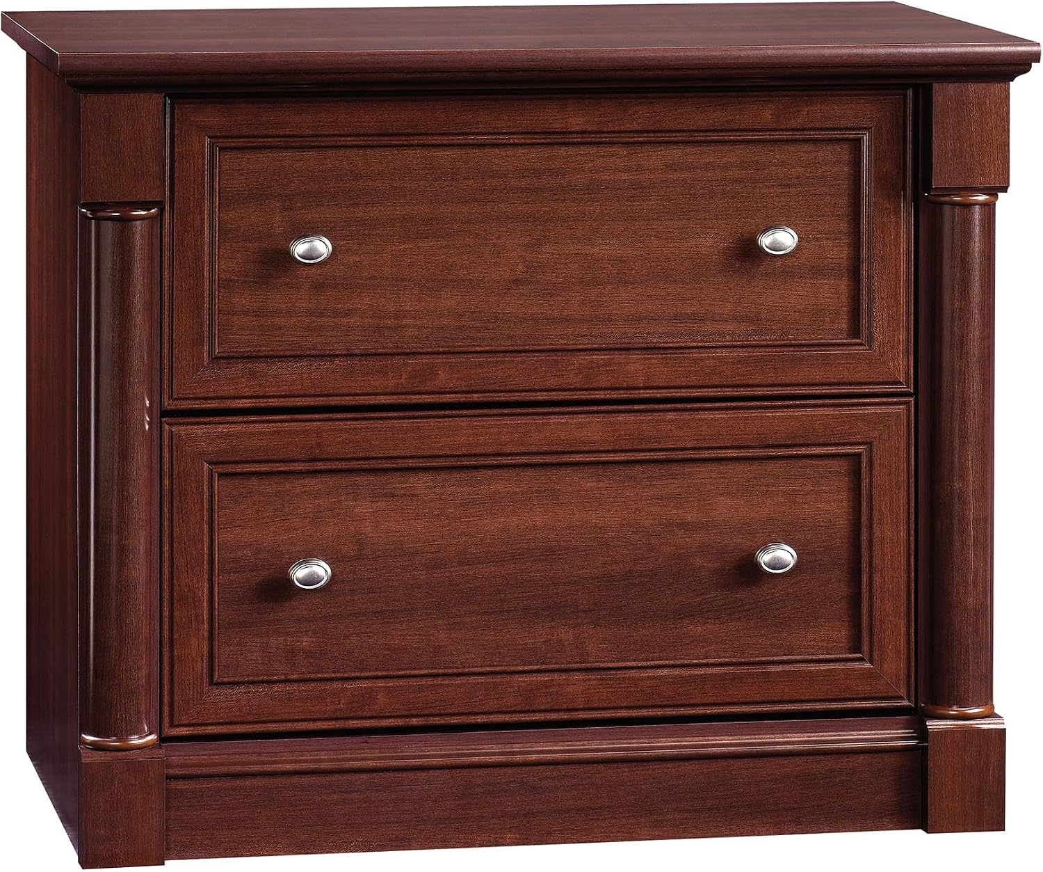 Sauder Palladia File Cabinet with 2 Drawers, Safety Mechanism, Lateral File Cabinet - Select Cherry Finish Sauder Palladia File Cabinet with 2 Drawers, Safety Mechanism, Lateral File Cabinet - Select Cherry Finish