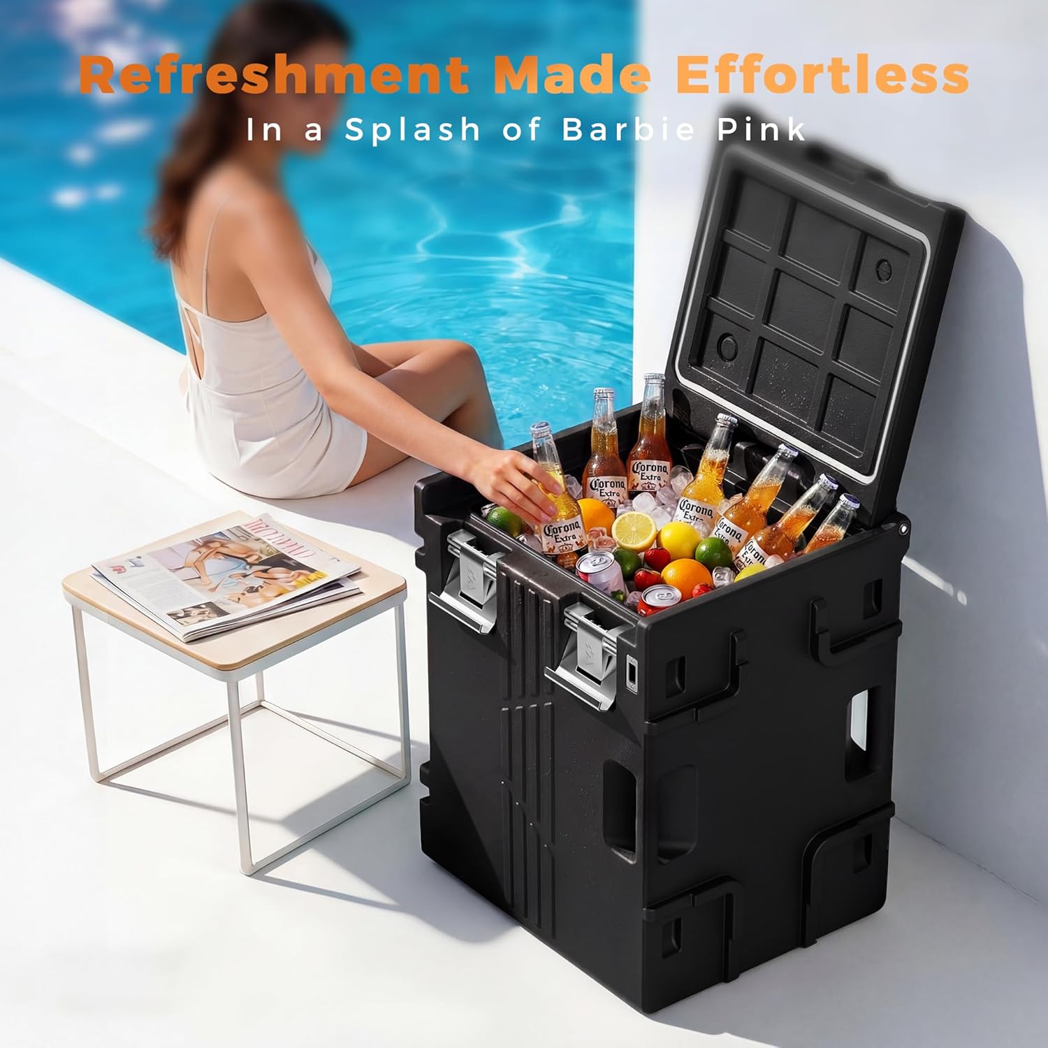 CAMMOO NSF Certified 82Qt Non-Electric Hot Box Food Warmer with Wheel Black CAMMOO NSF Certified 82Qt Non-Electric Hot Box Food Warmer with Wheel Black - Image 2