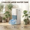 3-IN-1 Portable AC Unit with Remote, 24" Windowless Portable Air Conditioner, 15H Timer & 120°Oscillation, 2-Gal Tank, 3 Modes & 3 Speeds, Ultra-Quiet Ventless Swamp Cooler for Home Office, Snow White