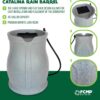 FCMP Outdoor Catalina 45-Gallon Rain Barrel – BPA-Free Flat-Back Design with 3.5 Foot Garden Hose, Shut-Off Thumb Valve, and Fixed Lid (RB-CAT-LTGRNT) Light Granite | BPA-Free Flat-Back Design with 3.5 Foot Garden Hose, Shut-Off Thumb Valve, and Fixed Lid