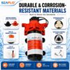 SEAFLO 33 Series 110V/115V AC Fresh Water Pump, 3.3 GPM 45 PSI Self-Priming Pressure Pump with Smart Pressure Switch, Automatic Demand Pump for RV, Caravan Marine Boat Industrial Use, 4-Year Warranty SEAFLO 33 Series 110V/115V AC Fresh Water Pump, 3.3 GPM 45 PSI Self-Priming Pressure Pump with Smart Pressure Switch, Automatic Demand Pump for RV, Caravan Marine Boat Industrial Use, 4-Year Warranty