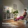 Sunny Health & Fitness Compact Hydraulic Rower with 12-Level Resistance | Full-Body Cardio, Joint-Friendly, Lightweight & Portable, Quiet & Smooth Ride, Easy-Assembly, Free SunnyFit App