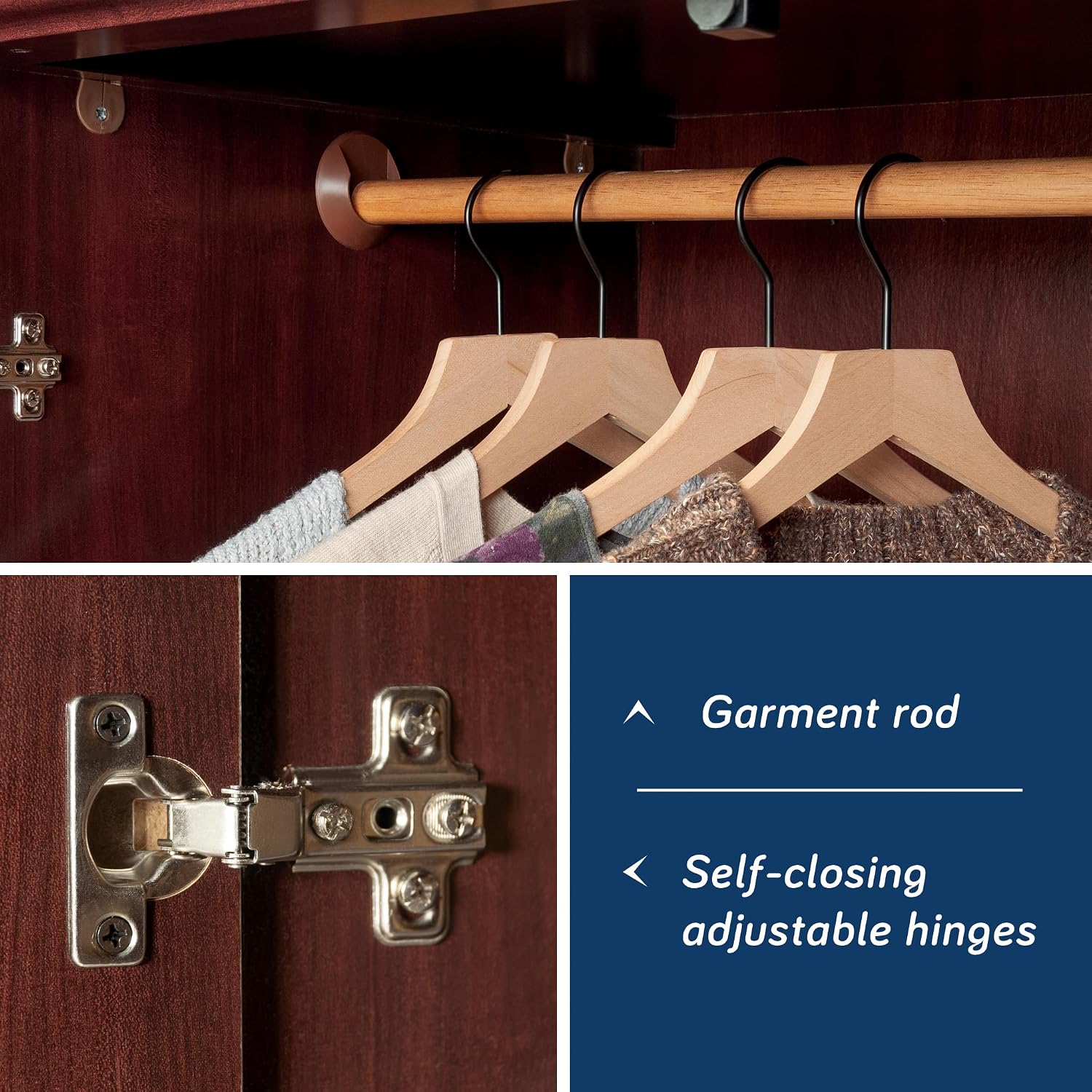 Sauder Palladia Armoire, Select Cherry finish Sauder Palladia Armoire, Select Cherry finish - Image 8