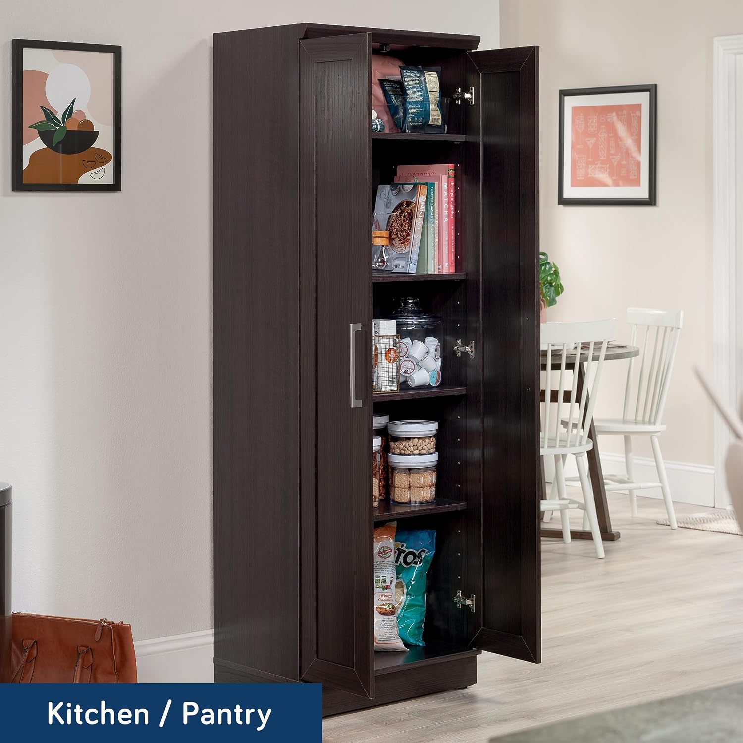 Sauder HomePlus Storage Cabinet/ Pantry cabinets, Dakota Oak finish Sauder HomePlus Storage Cabinet/ Pantry cabinets, Dakota Oak finish - Image 4
