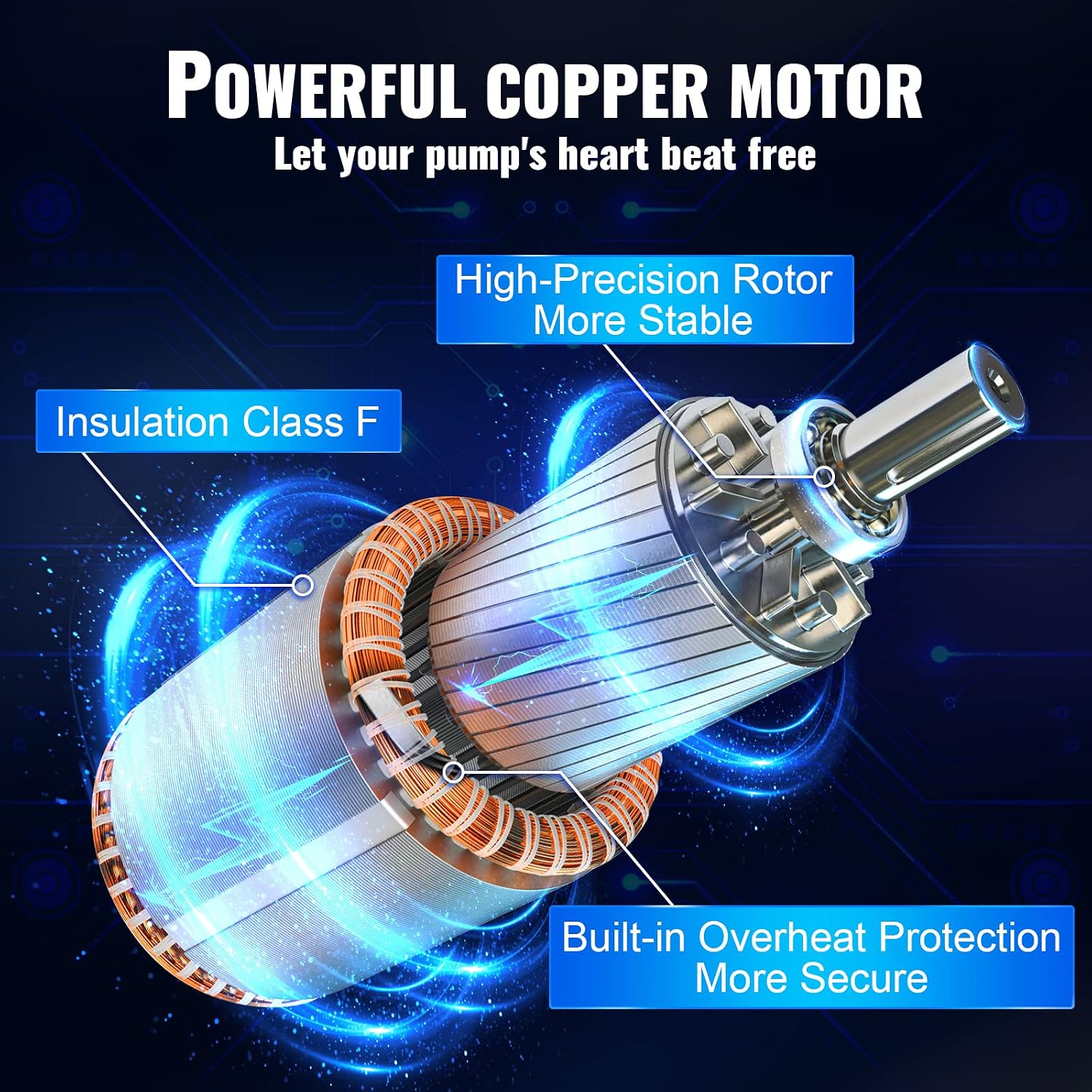 VEVOR Deep Well Submersible Pump 1 HP 230V/60Hz 37 GPM Flow 207 ft Head | for Industrial Irrigation & Home Use, 4" Stainless Steel Water Pump, with 33 ft Electric Cord, Copper Motor, IP68 Waterproof VEVOR Deep Well Submersible Pump 1 HP 230V/60Hz 37 GPM Flow 207 ft Head | for Industrial Irrigation & Home Use, 4" Stainless Steel Water Pump, with 33 ft Electric Cord, Copper Motor, IP68 Waterproof - Image 5