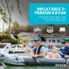 INTEX Dakota K2 Inflatable Kayak 2-Person Portable Set with Paddles & Pump | 68310VM - Sit-on Tandem Kayak with Interchangeable Skegs and Two Dry Bags for Gear, 10ft 3in x 3ft