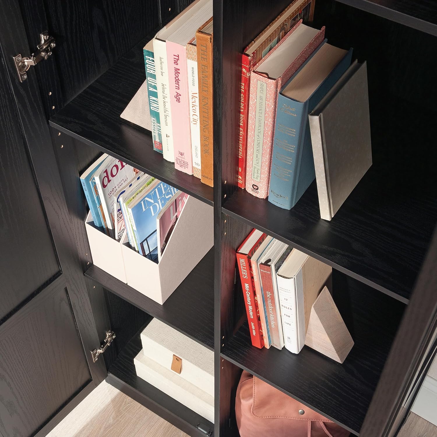 Sauder Tall Storage Cabinet, Black, 4 Adjustable Shelves, Multi-Room Use Sauder Tall Storage Cabinet, Black, 4 Adjustable Shelves, Multi-Room Use - Image 5