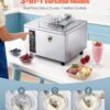VEVOR Commercial Hard Ice Cream Machine, 500W 1.32 Gal/Hour, Gelato Hard Serve Ice Cream Maker with 2.8L 304 Stainless Steel Cylinder, Auto Clean LED Panel High Productivity for Snack Bar Restaurants