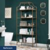 Sauder International Lux Bookcase/ book shelf, Satin Gold finish Sauder International Lux Bookcase/ book shelf, Satin Gold finish