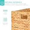 Best Choice Products 10.5x10.5in Pack of 5 Cube Storage Baskets, Water Hyacinth Multipurpose Collapsible Organizers, Handwoven Laundry Totes for Laundry, Living Room, Kids Room & Nursery - Natural
