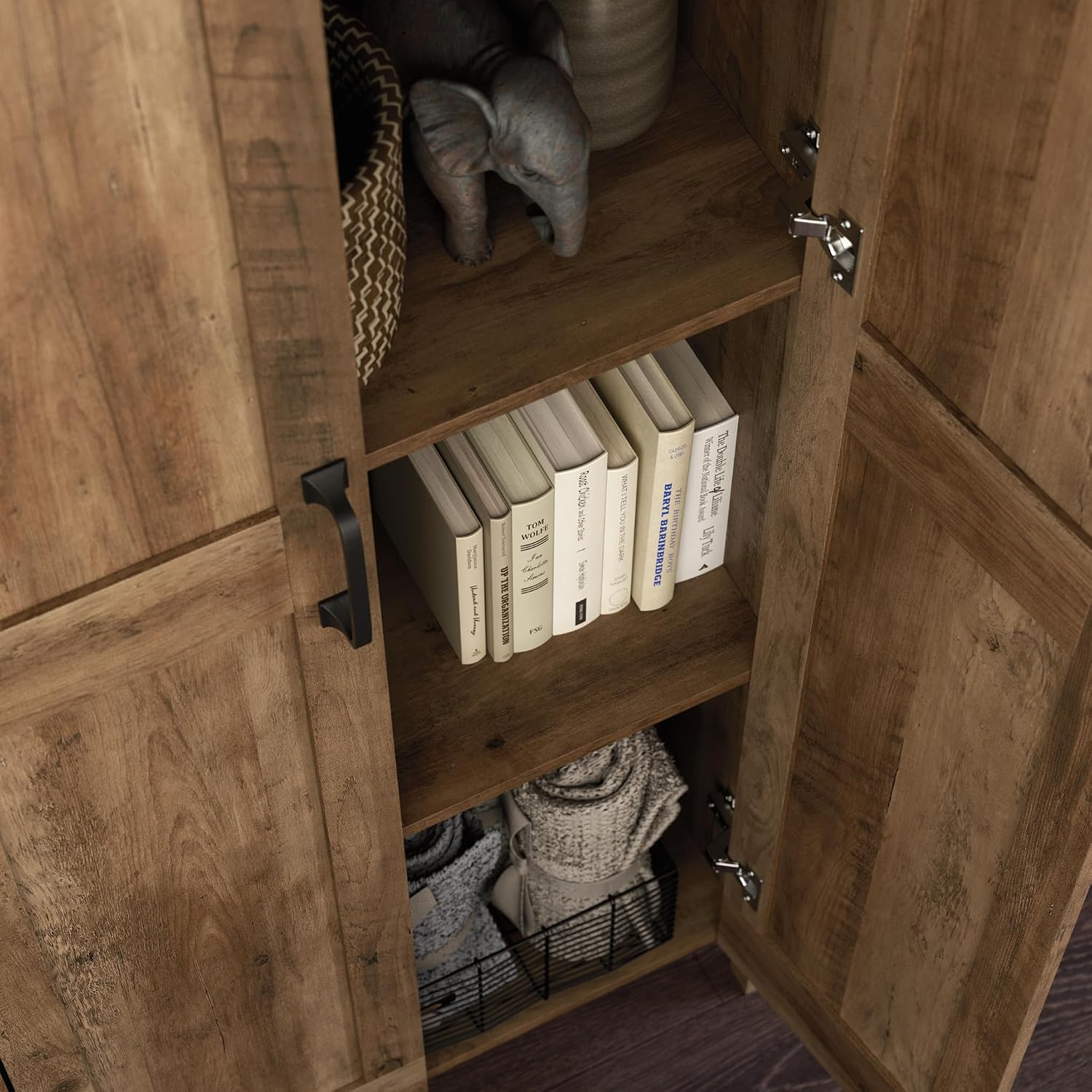 Sauder Miscellaneous Storage Cabinet, Rural Pine Finish Sauder Miscellaneous Storage Cabinet, Rural Pine Finish - Image 5