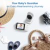 VTech Baby Monitor No WiFi with 2 Cameras – 19-Hour Battery, Patrol Mode for Twins & Two Rooms, 1000ft Range, Auto Night Vision, Two-Way Talk, Temperature Sensor | VM819-2