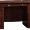 Sauder Palladia Office Desk with Drawers, Executive Desk with File Cabinet Storage, Cable Management, Keyboard Tray, in Select Cherry Finish