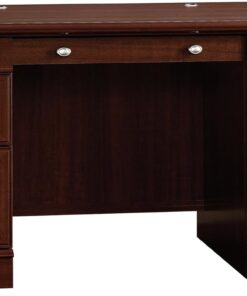 Sauder Palladia Office Desk with Drawers, Executive Desk with File Cabinet Storage, Cable Management, Keyboard Tray, in Select Cherry Finish